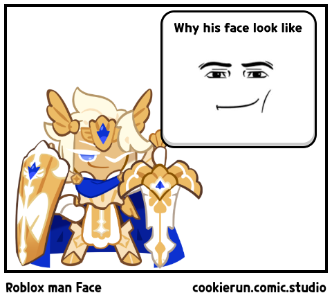 Roblox man Face - Comic Studio